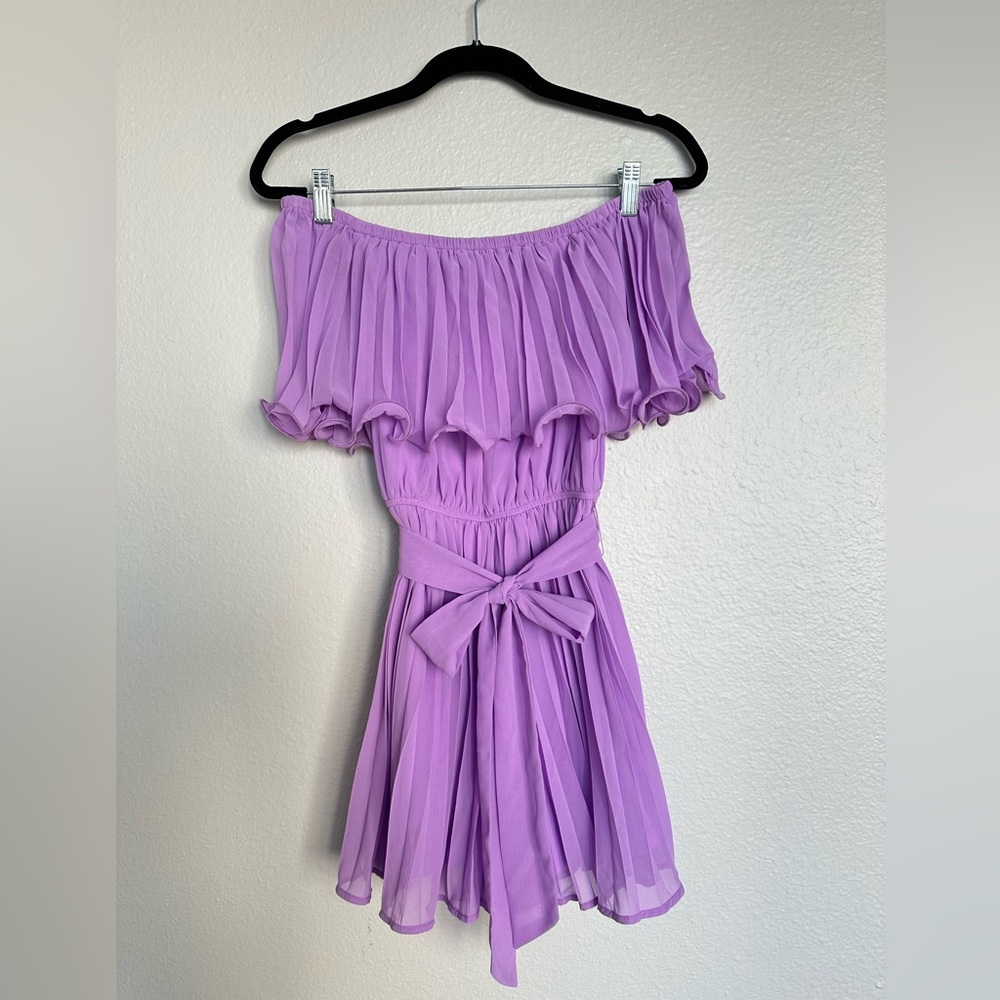 Lilac Pleated Romper - VICI